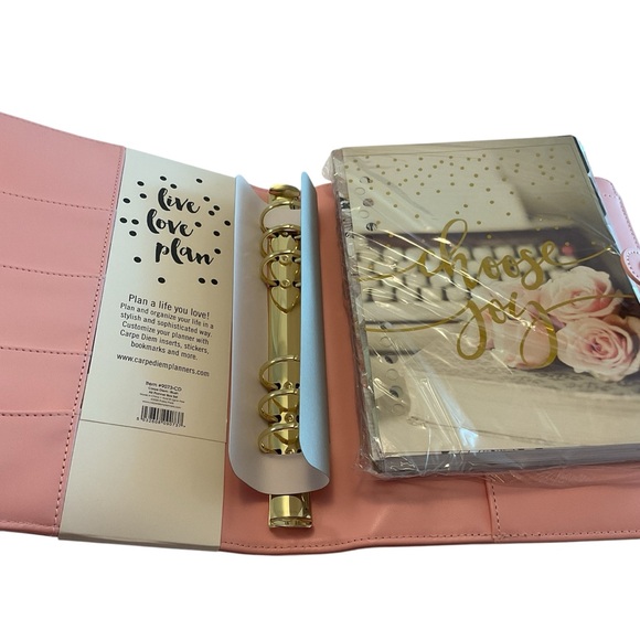 Carpe Diem A5 Planner Box Set W/Inserts Large Agenda 6 ring Binder "BLUSH" Pink - Picture 6 of 10